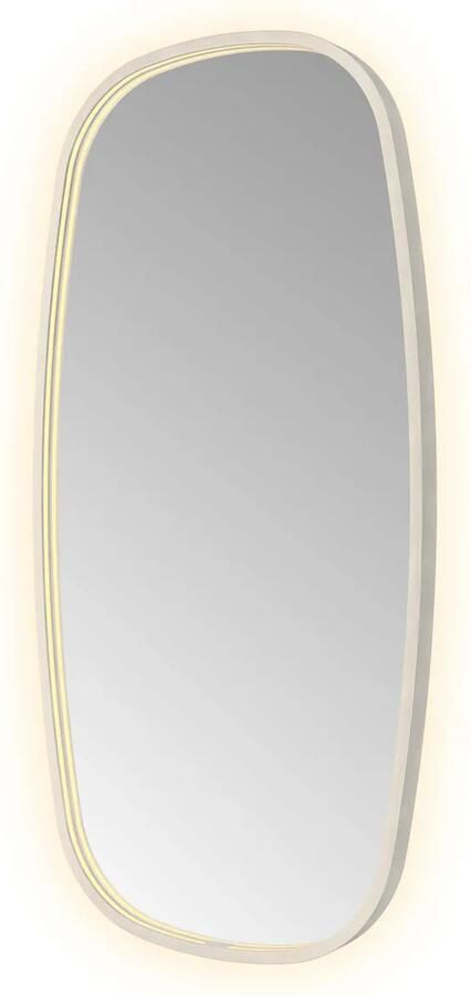 Hotbath Spiegel &MORE 100x50 cm LED-Verlichting Spiegelverwarming Deens Ovaal RVS