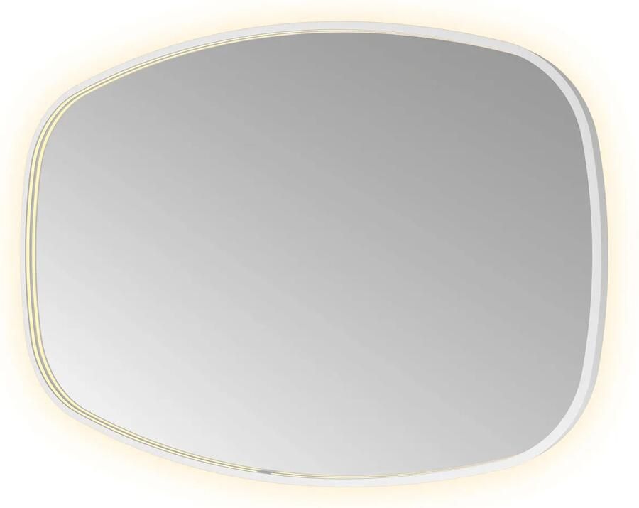 Hotbath Spiegel &MORE 80x120 cm LED-Verlichting Spiegelverwarming Deens Ovaal Mat Wit