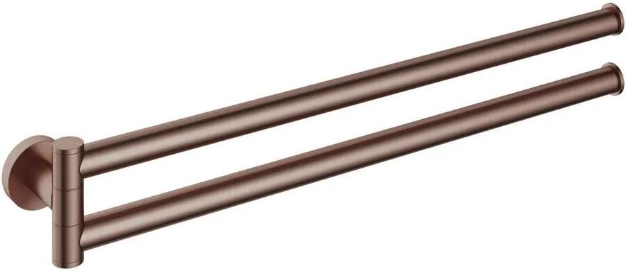 Hotbath &MORE Handdoekhouder Draaibaar BCP Geborsteld Koper PVD (BAA15BCP)