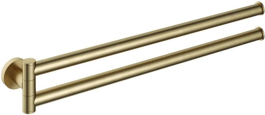 Hotbath &MORE Handdoekhouder Draaibaar BB Living Colours vormen een Poetsbaar patina Geborsteld Messing (BAA15BB)