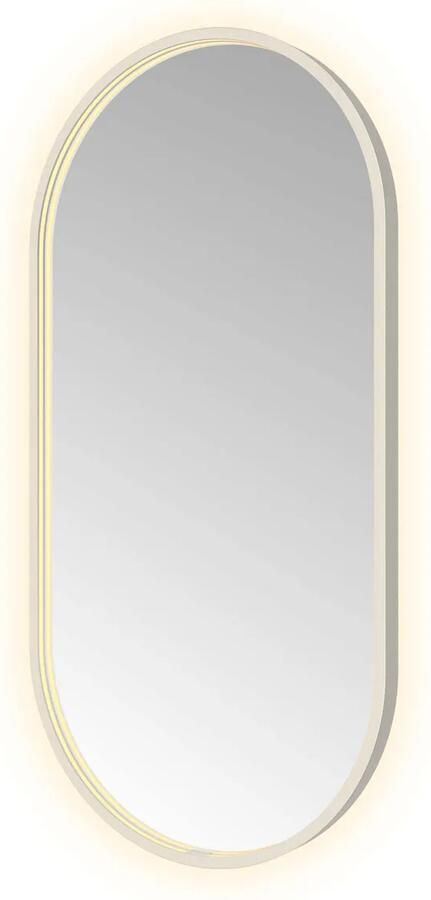 Hotbath Spiegel &MORE 100x50 cm LED-Verlichting Spiegelverwarming Ovaal RVS