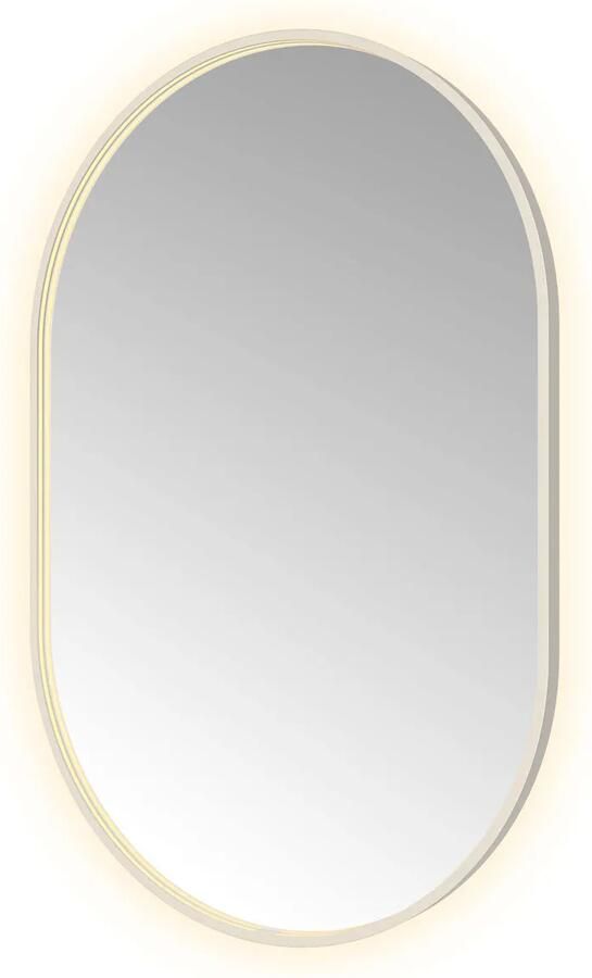 Hotbath Spiegel &MORE 120x80 cm LED-Verlichting Spiegelverwarming Ovaal RVS