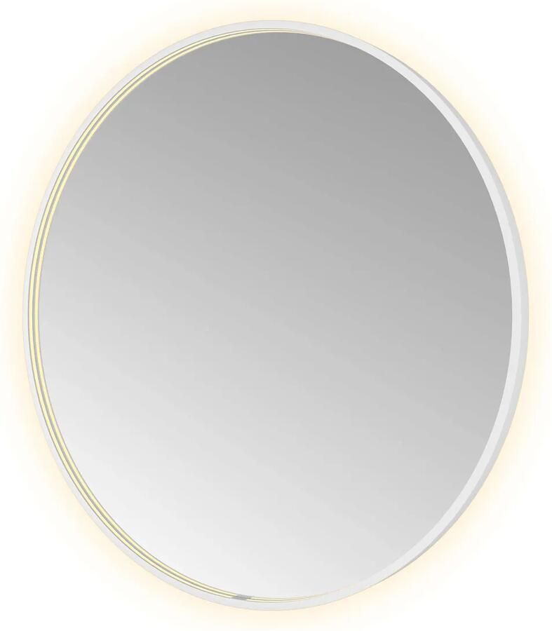 Hotbath Spiegel &MORE 100x100 cm LED-Verlichting Spiegelverwarming Rond Mat Wit