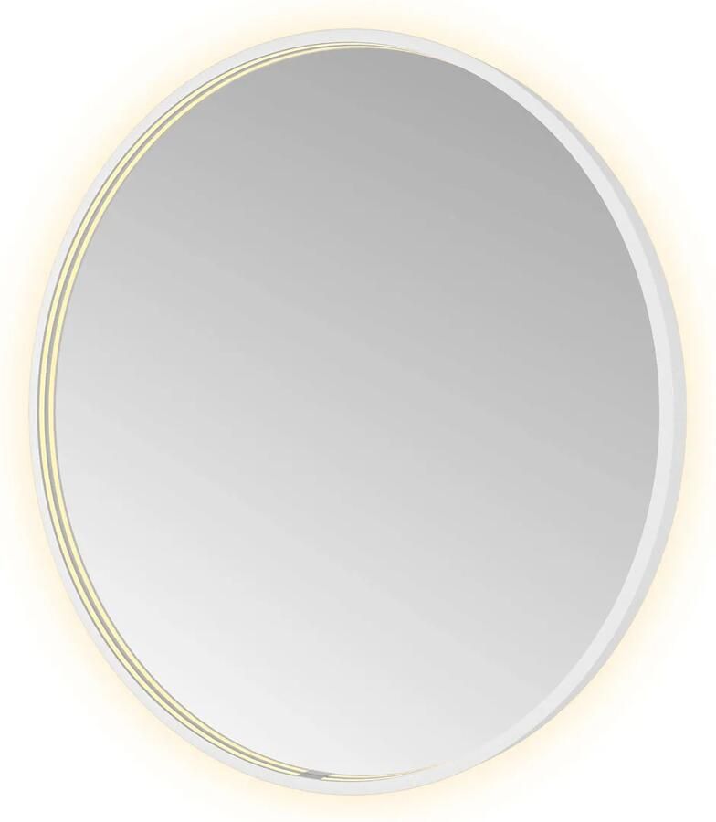 Hotbath Spiegel &MORE 80x80 cm LED-Verlichting Spiegelverwarming Rond Mat Wit