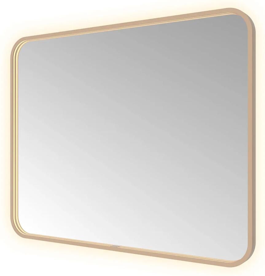 Hotbath &MORE Spiegel direct en indirect LED color changing spiegelverwarming met afstandsbediening Geborsteld koper PVD SSQ180BCP