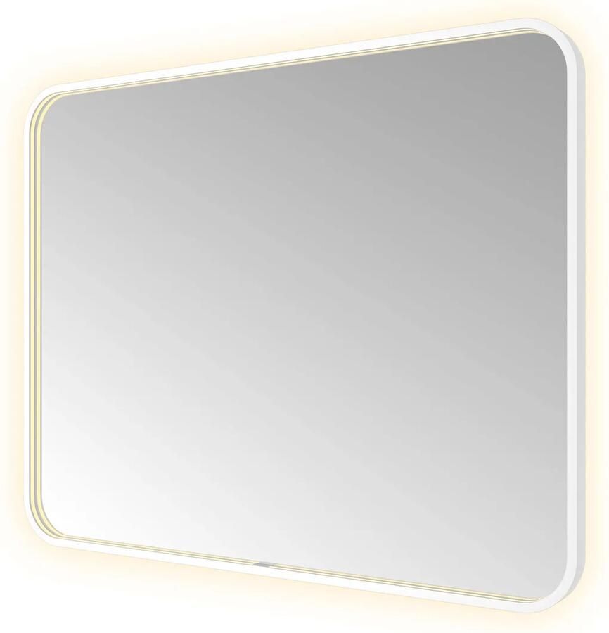 Hotbath &MORE Spiegel direct en indirect LED color changing spiegelverwarming met afstandsbediening Mat wit SSQ180WH
