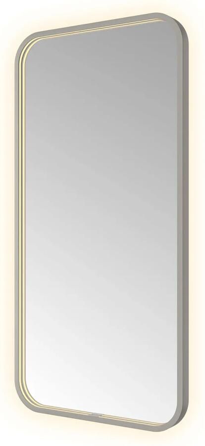 Hotbath &MORE Spiegel direct en indirect LED spiegelverwarming color changing dimbaar met afstandsbediening Geborsteld gunmetal PVD SSQ510BGP