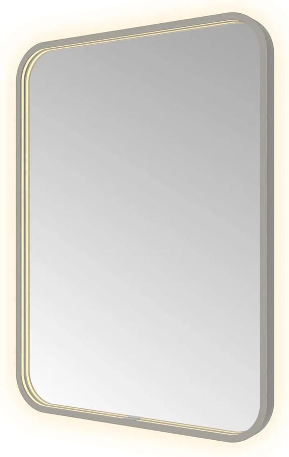 Hotbath &MORE Spiegel direct en indirect LED spiegelverwarming color changing dimbaar met afstandsbediening Geborsteld gunmetal PVD SSQ680BGP