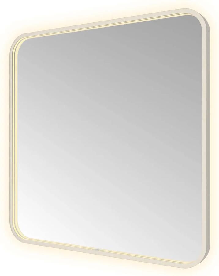 Hotbath &MORE Spiegel direct en indirect LED spiegelverwarming color changing dimbaar met afstandsbediening RVS 316 SSQ80IX