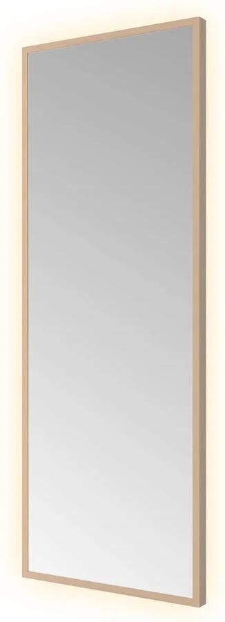 Hotbath &MORE Spiegel direct en indirect LED color changing dimbaar met afstandsbediening Geborsteld koper PVD SQU380BCP