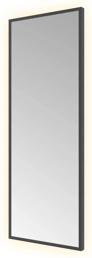 Hotbath &MORE Spiegel direct en indirect LED color changing dimbaar met afstandsbediening Geborsteld zwart PVD SQU380MBP