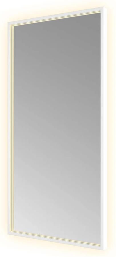 Hotbath &MORE Spiegel direct en indirect LED color changing spiegelverwarming met afstandsbediening Mat wit SQU510WH