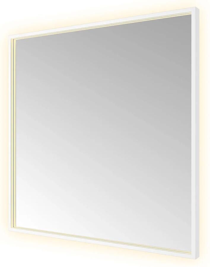 Hotbath Spiegel &MORE 80x80 cm LED-Verlichting Spiegelverwarming Vierkant Mat Wit