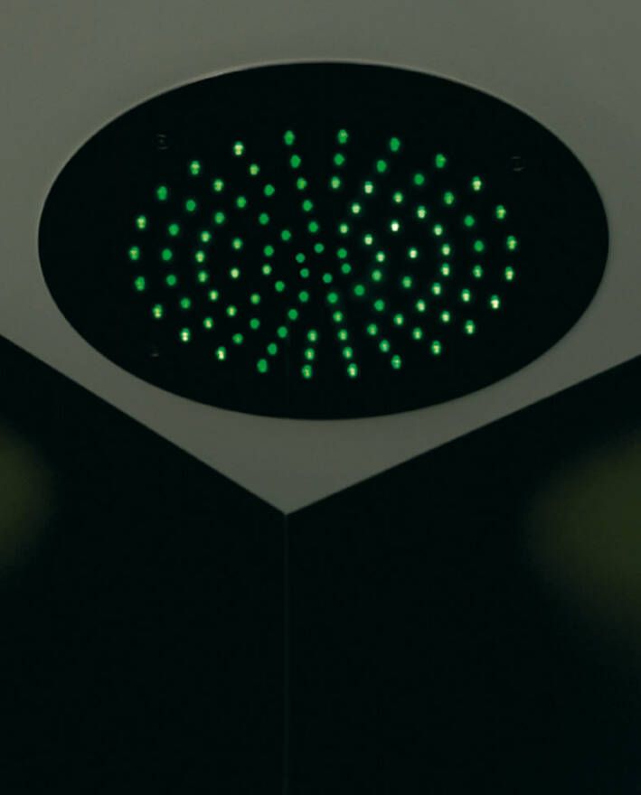 Hotbath Mate M146 Dualflow 50 x 50 cm vierkante hoofddouche met regendouche waterval functie en LED verlichting geborsteld nikkel - Foto 3