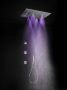 Hotbath Mate inbouw hoofddouche 48x63cm rechthoek met cascade en twist LED verlichting nikkel geborsteld M190GN - Thumbnail 3