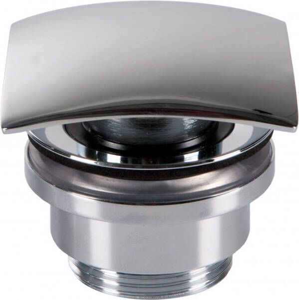 Hotbath Afvoerplug Click Waste Pal Met Schroef Vierkant Chroom