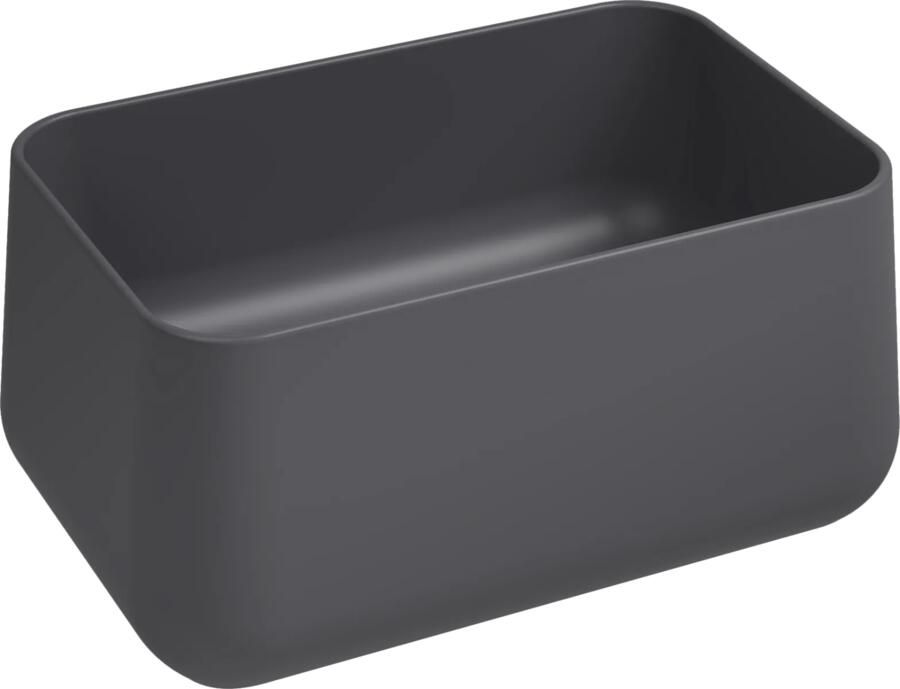 Isvea Allegro opbouw waskom 60x40cm antraciet