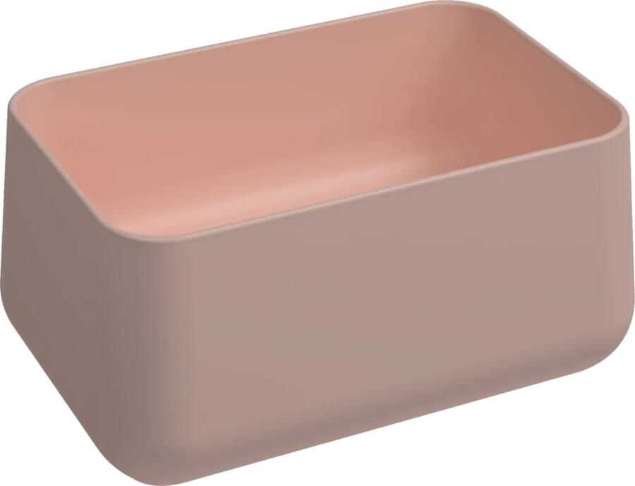 Isvea Allegro opbouw waskom 60x40cm roze