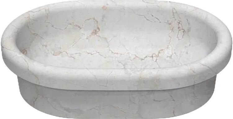 Isvea Curvo Inbouw waskom ovaal 60cm travertin
