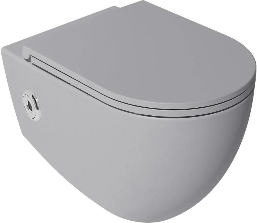 Isvea Infinity toilet met bidet sensor en softclose zitting grijs