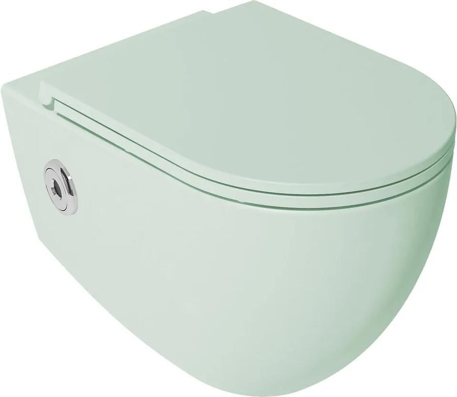 Isvea Infinity toilet met bidet sensor en softclose zitting mintgroen