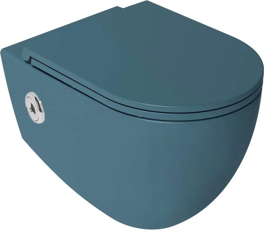 Isvea Infinity toilet met bidet sensor en softclose zitting petrol