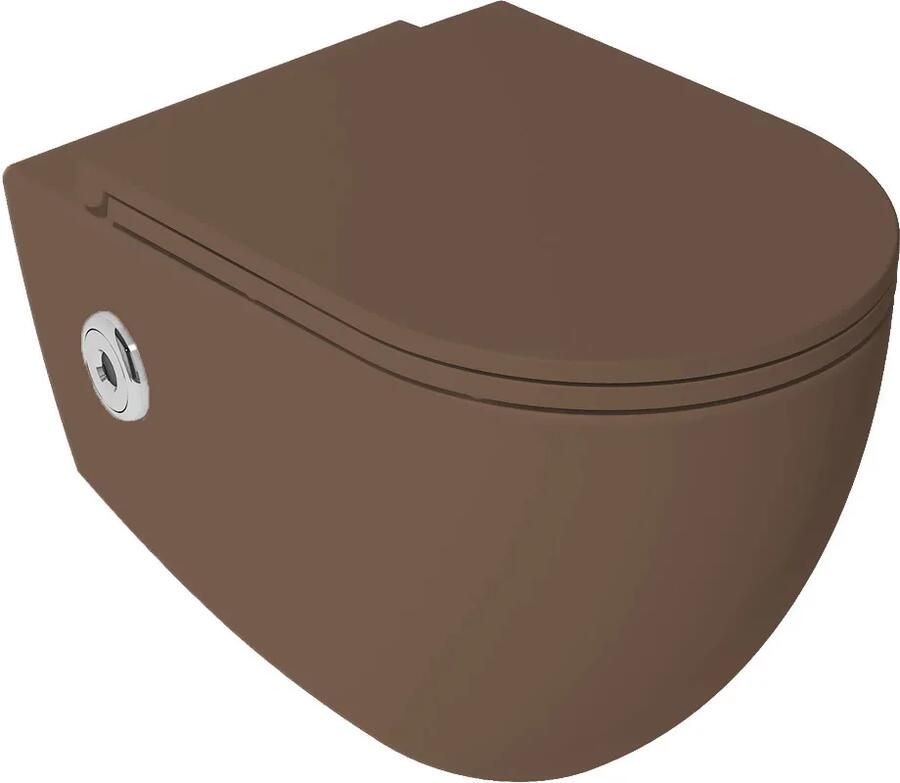 Isvea Infinity toilet met bidet sensor en softclose zitting taupe