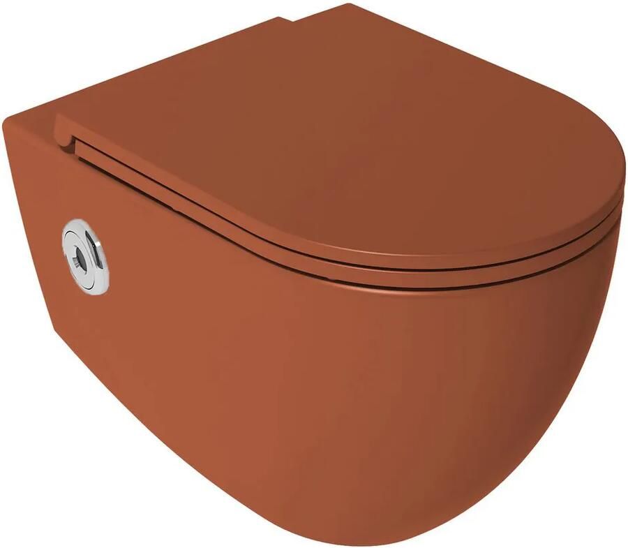 Isvea Infinity toilet met bidet sensor en softclose zitting terracotta