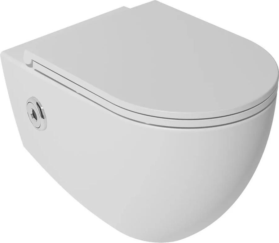 Isvea Infinity toilet met bidet sensor en softclose zitting wit mat