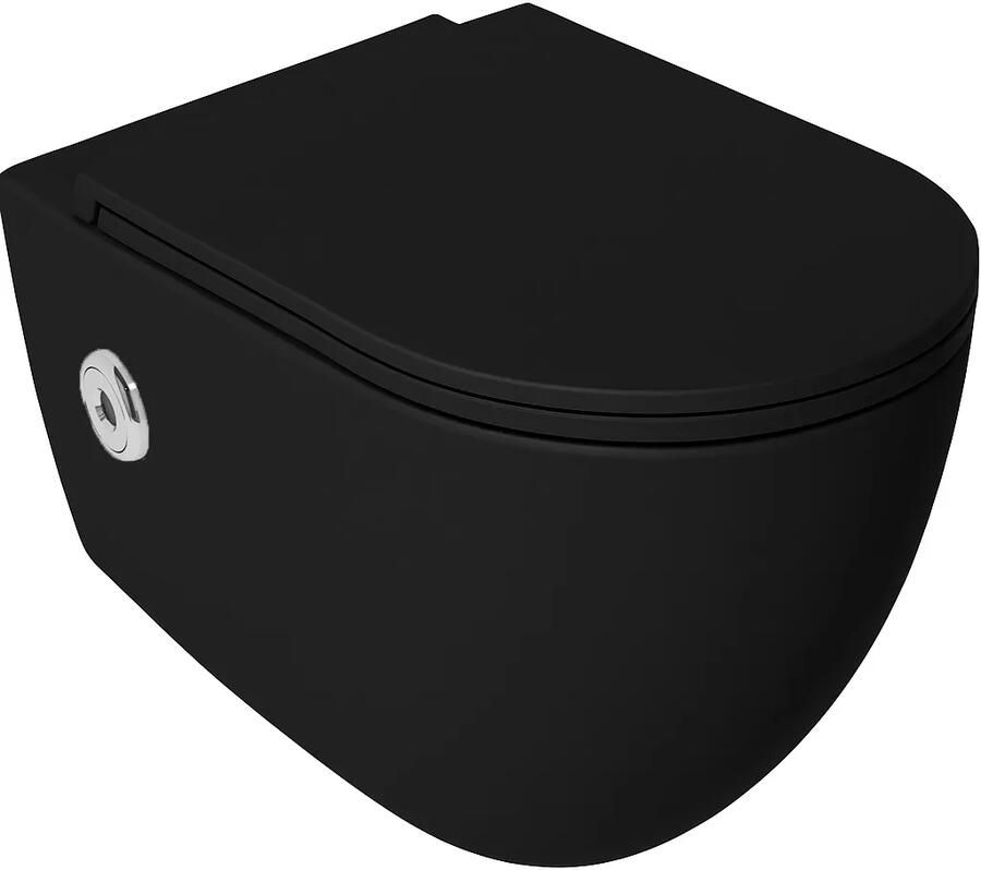 Isvea Infinity toilet met bidet sensor en softclose zitting zwart mat
