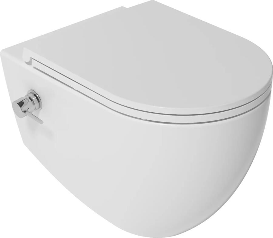 Sapho Isvea Infinity randloos hangtoilet met warm en koud bidet glans wit