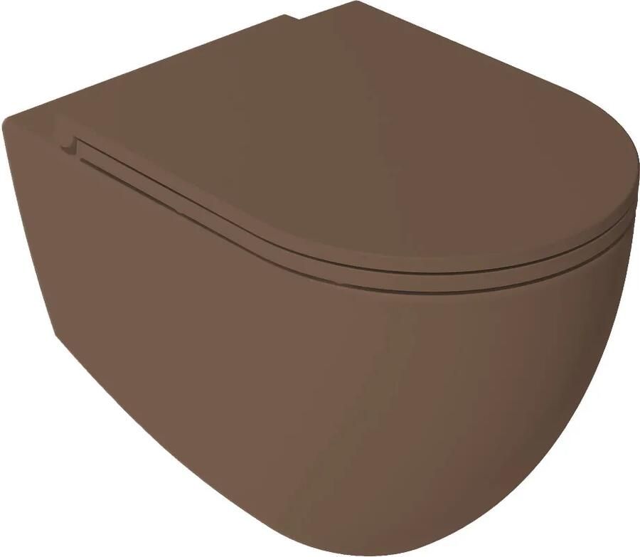 Isvea Infinity randloos toilet 53x36.5cm taupe