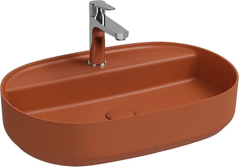 Isvea Infinity waskom 60x40cm met kraangat terracotta