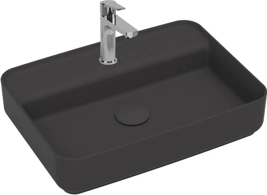 Isvea Infinity waskom met kraangat 55x40cm antraciet