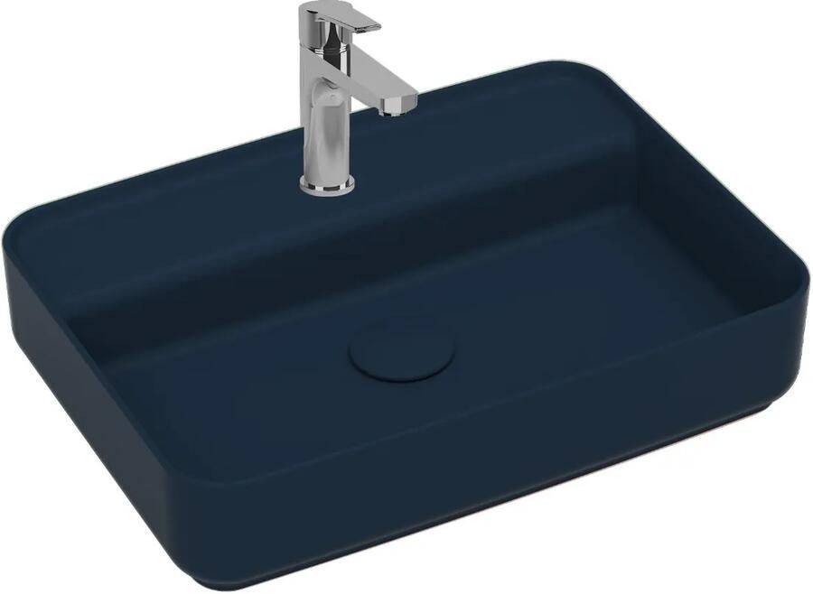 Isvea Infinity waskom met kraangat 55x40cm blauw