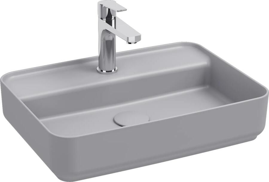 Isvea Infinity waskom met kraangat 55x40cm grijs