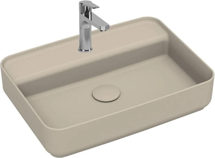 Isvea Infinity waskom met kraangat 55x40cm ivoor