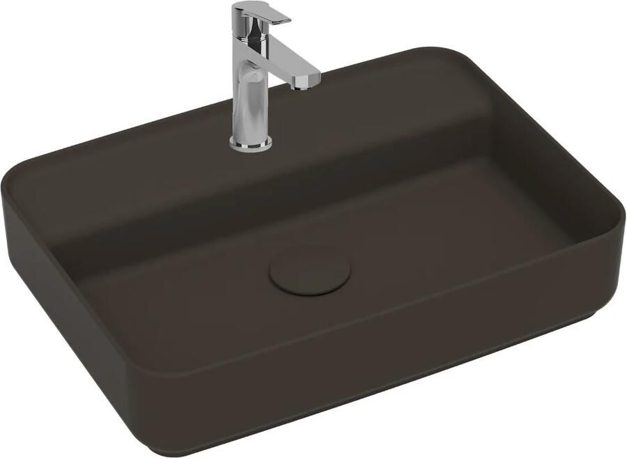 Isvea Infinity waskom met kraangat 55x40cm taupe