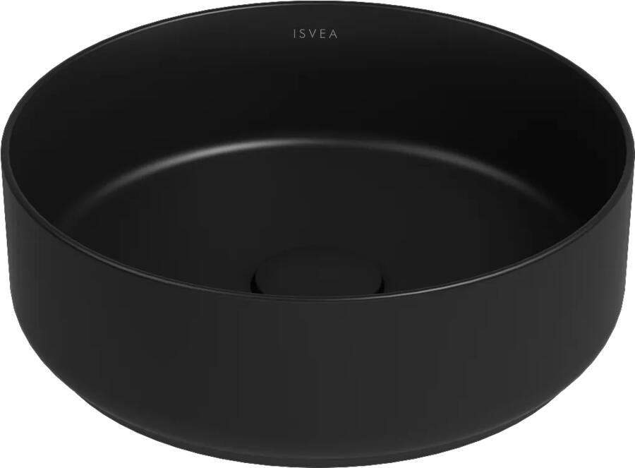 Isvea Infinity waskom rond 36cm zwart mat