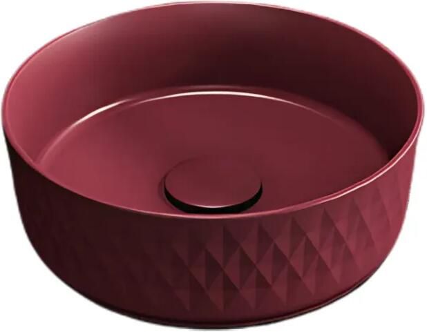 Isvea Infinity waskom rond met deco 36cm rood