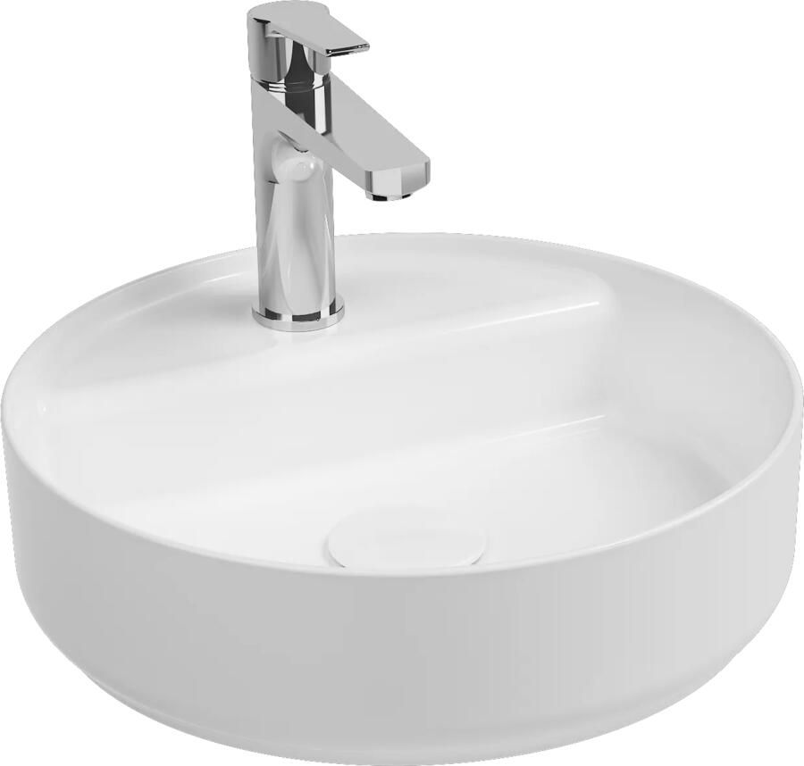 Isvea Infinity waskom rond met kraangat 42cm wit glans