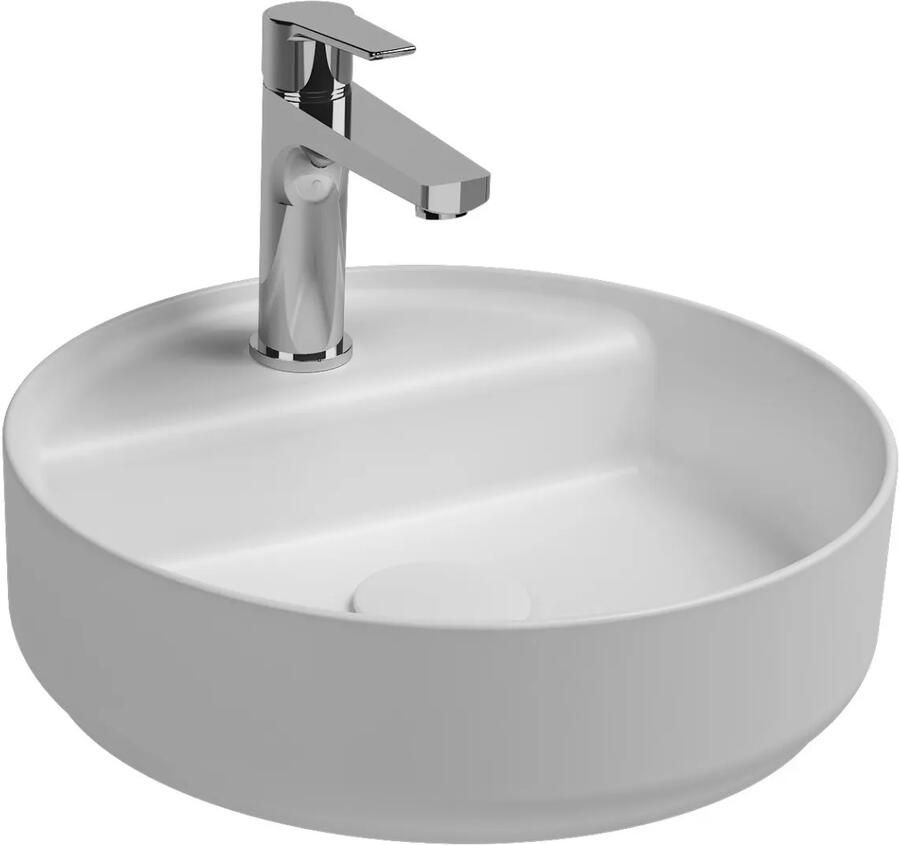 Isvea Infinity waskom rond met kraangat 42cm wit mat