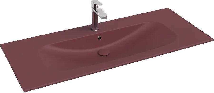 Isvea Infinity wastafel 120x50cm rood