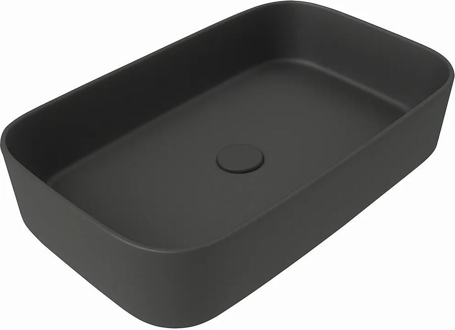 Isvea Peak opbouw wastafel 60cm antraciet