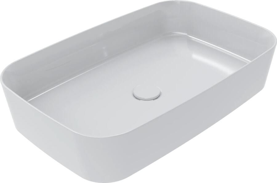 Isvea Peak opbouw wastafel 60cm wit glans