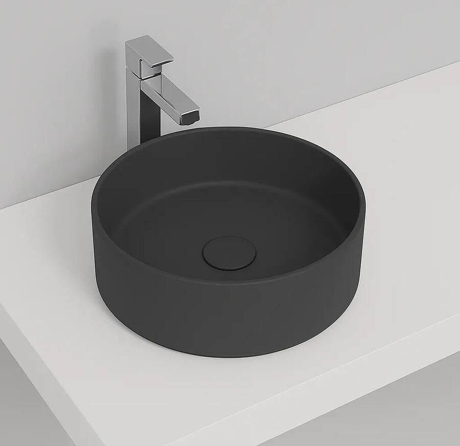 Isvea Peak waskom rond 38cm antraciet