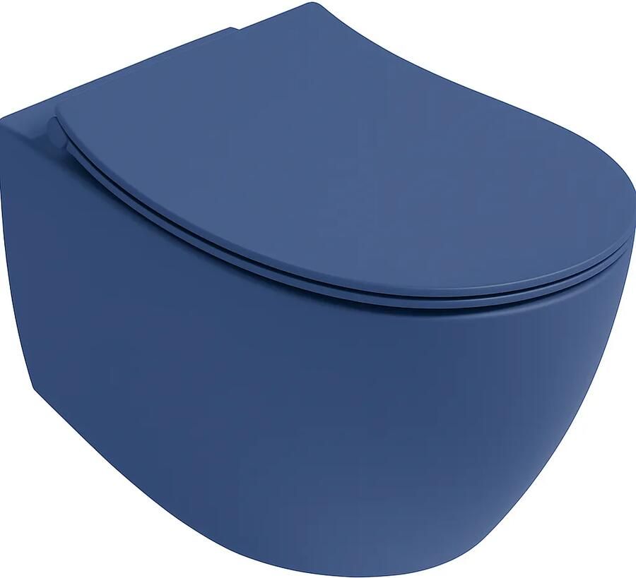 Isvea Sentimenti randloos toilet 51x36.5cm blauw
