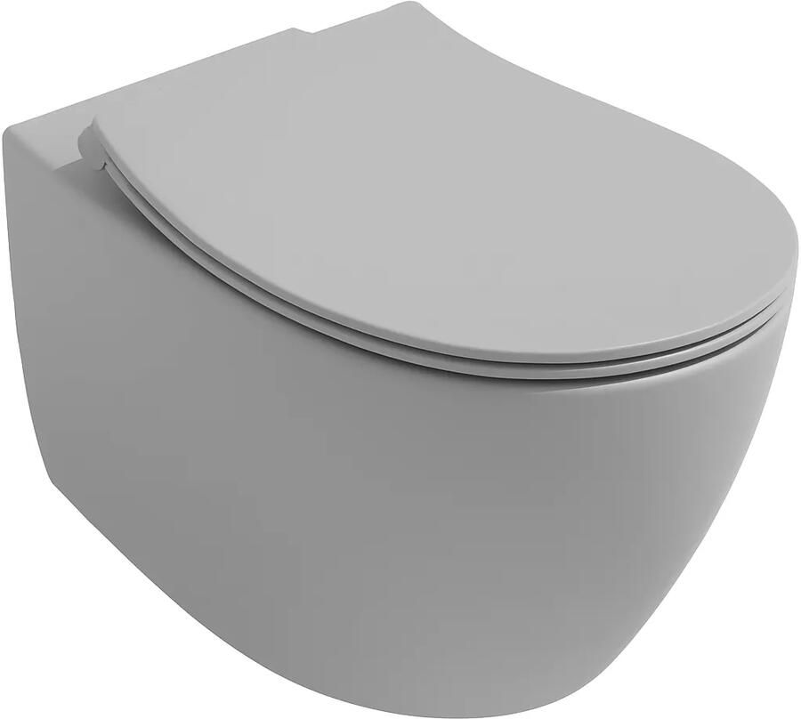 Isvea Sentimenti randloos toilet 51x36.5cm grijs