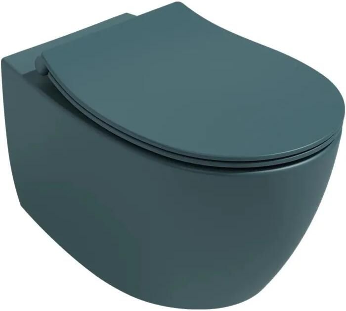 Isvea Sentimenti randloos toilet 51x36.5cm petrol
