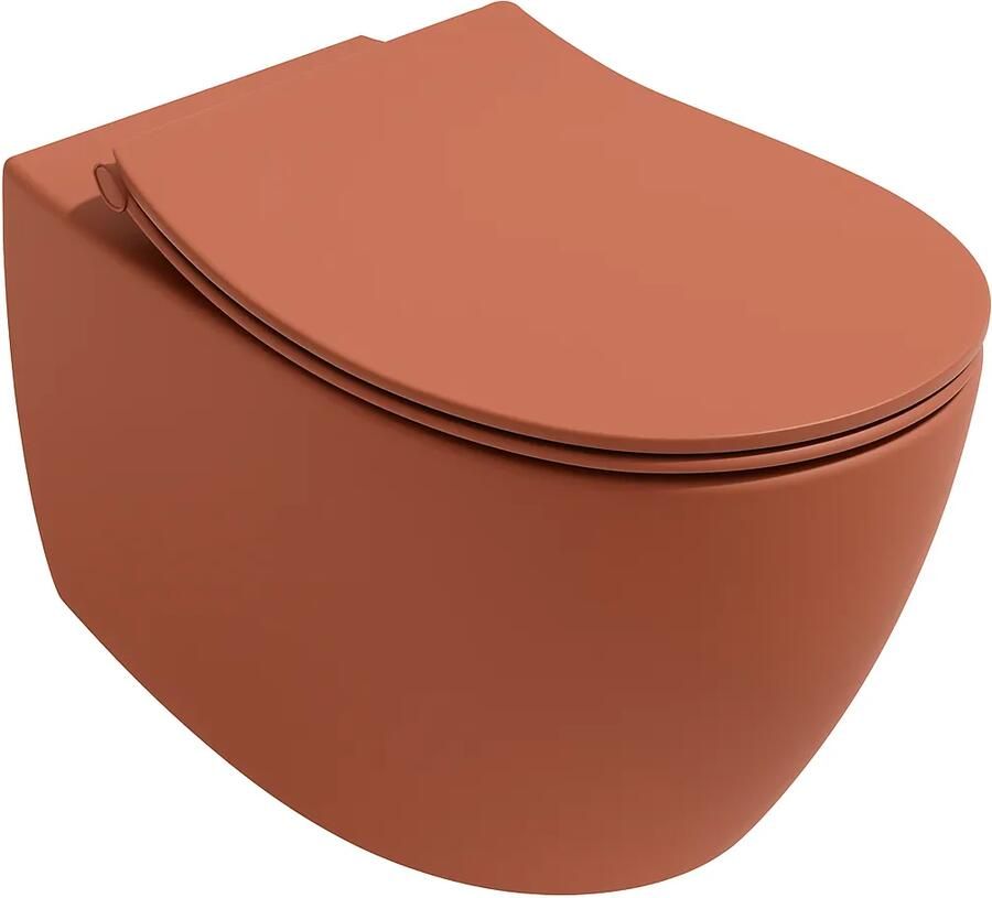 Isvea Sentimenti randloos toilet 51x36.5cm terracotta